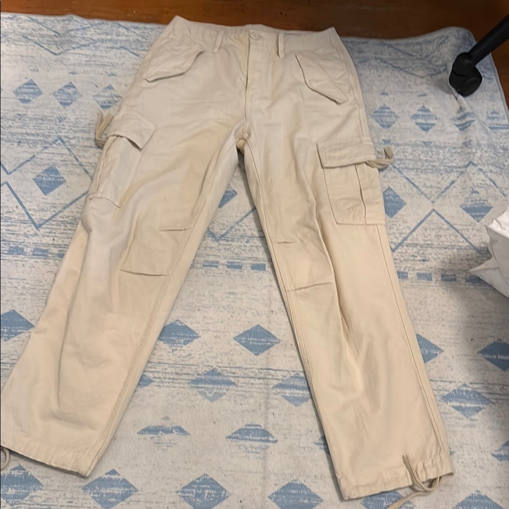 All Saints  Cream Cargo Pants
